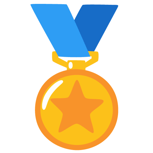 Google design of the sports medal emoji verson:Noto Color Emoji 15.0