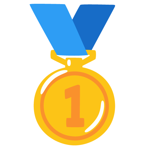Google design of the 1st place medal emoji verson:Noto Color Emoji 15.0