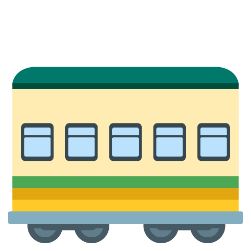 Google design of the railway car emoji verson:Noto Color Emoji 15.0
