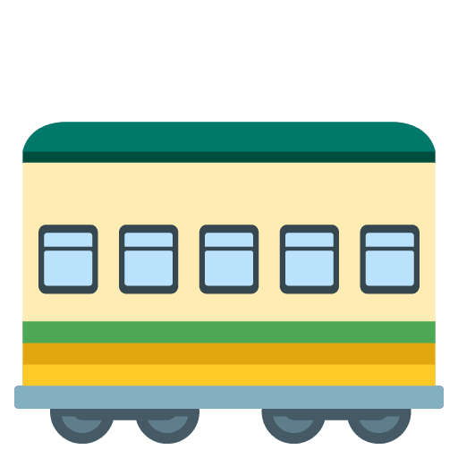 Google design of the railway car emoji verson:Noto Color Emoji 15.0