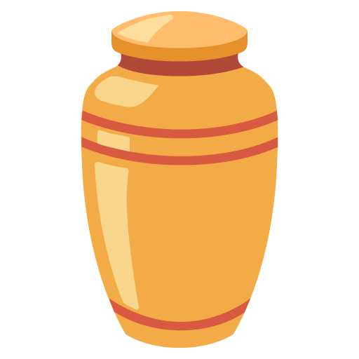 Google design of the funeral urn emoji verson:Noto Color Emoji 15.0