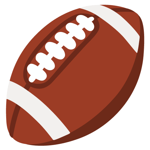 Google design of the american football emoji verson:Noto Color Emoji 15.0