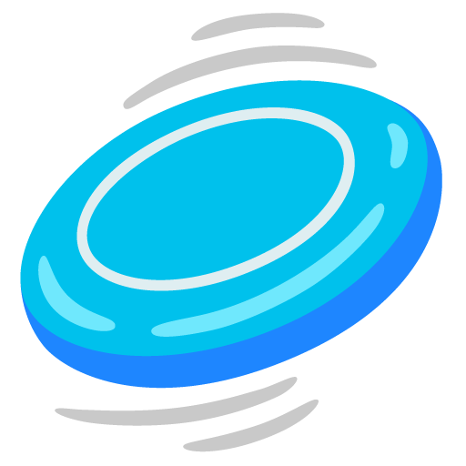 Google design of the flying disc emoji verson:Noto Color Emoji 15.0