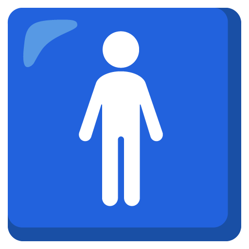 Google design of the men’s room emoji verson:Noto Color Emoji 15.0