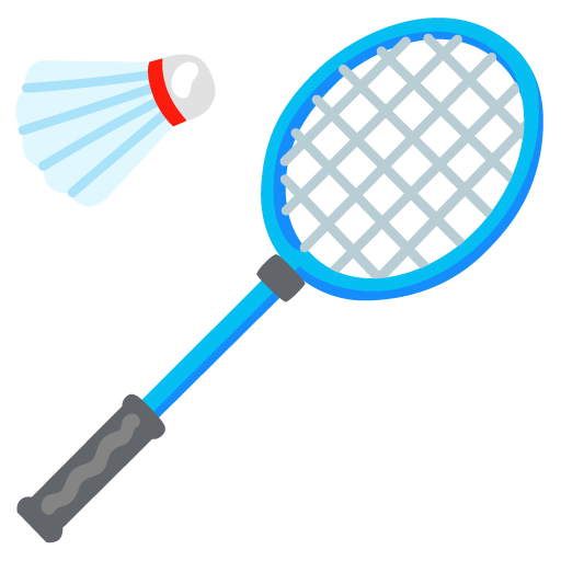 Google design of the badminton emoji verson:Noto Color Emoji 15.0
