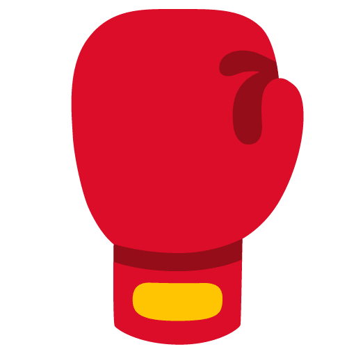 Google design of the boxing glove emoji verson:Noto Color Emoji 15.0