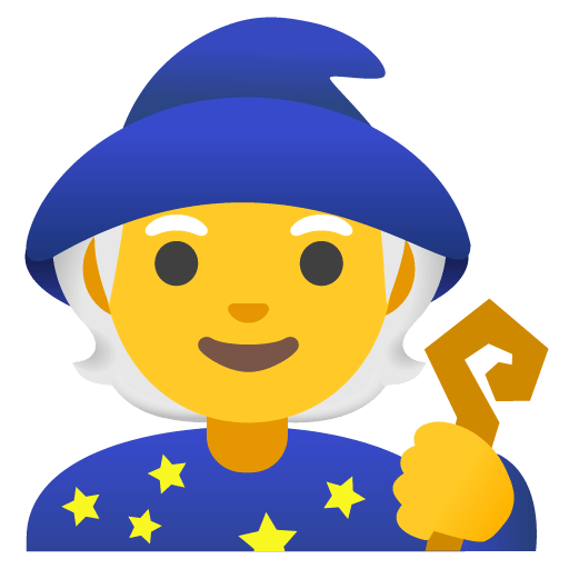 Google design of the mage emoji verson:Noto Color Emoji 15.0