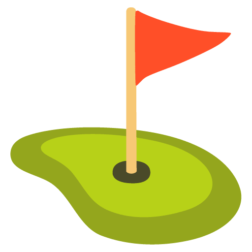 Google design of the flag in hole emoji verson:Noto Color Emoji 15.0