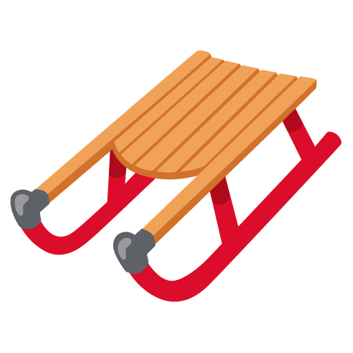 Google design of the sled emoji verson:Noto Color Emoji 15.0