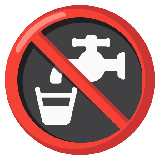 Google design of the non-potable water emoji verson:Noto Color Emoji 15.0