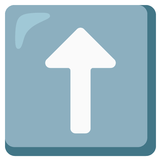 Google design of the up arrow emoji verson:Noto Color Emoji 15.0