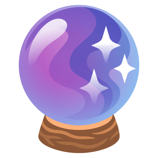 Google design of the crystal ball emoji verson:Noto Color Emoji 15.0