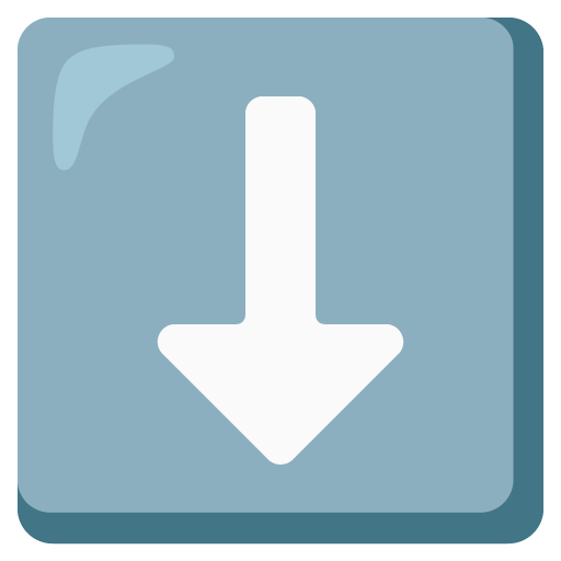 Google design of the down arrow emoji verson:Noto Color Emoji 15.0