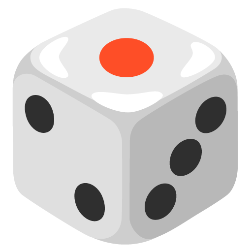 Google design of the game die emoji verson:Noto Color Emoji 15.0