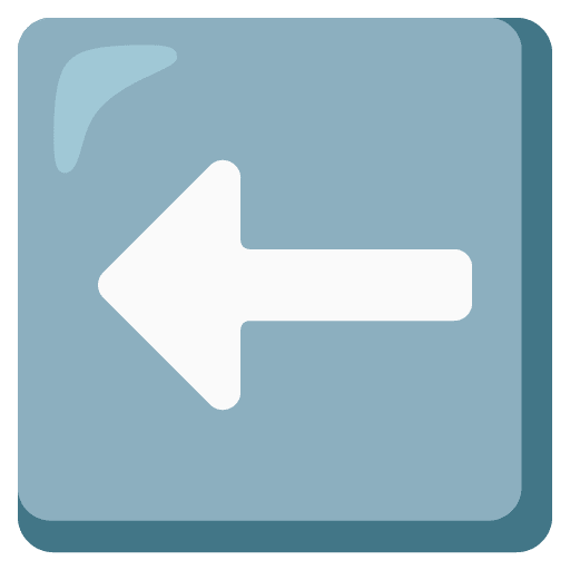 Google design of the left arrow emoji verson:Noto Color Emoji 15.0