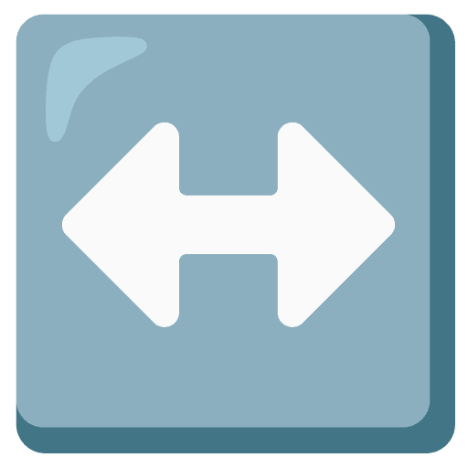 Google design of the left-right arrow emoji verson:Noto Color Emoji 15.0