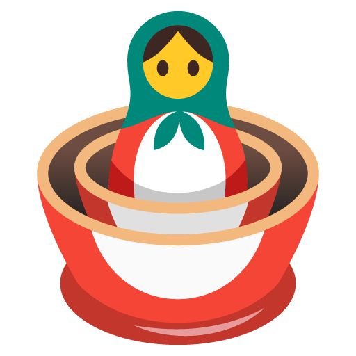 Google design of the nesting dolls emoji verson:Noto Color Emoji 15.0