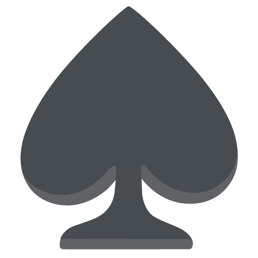 Google design of the spade suit emoji verson:Noto Color Emoji 15.0