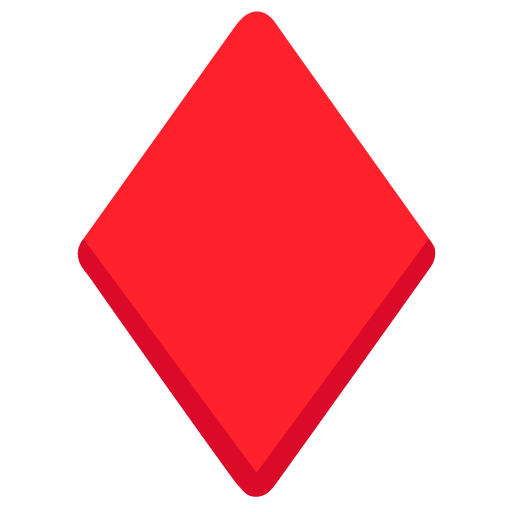Google design of the diamond suit emoji verson:Noto Color Emoji 15.0