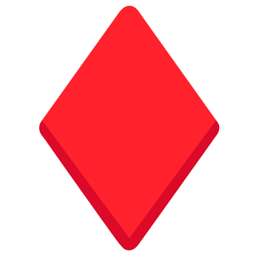 Google design of the diamond suit emoji verson:Noto Color Emoji 15.0