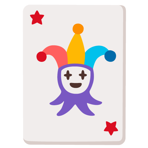 Google design of the joker emoji verson:Noto Color Emoji 15.0