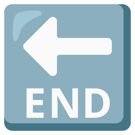 Google design of the END arrow emoji verson:Noto Color Emoji 15.0