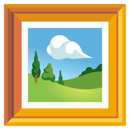 Google design of the framed picture emoji verson:Noto Color Emoji 15.0