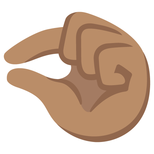 Google design of the pinching hand: medium skin tone emoji verson:Noto Color Emoji 15.0