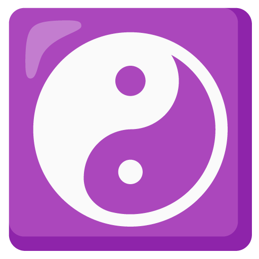 Google design of the yin yang emoji verson:Noto Color Emoji 15.0