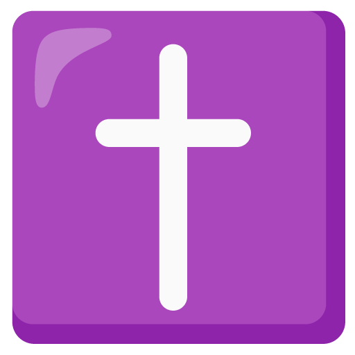 Google design of the latin cross emoji verson:Noto Color Emoji 15.0