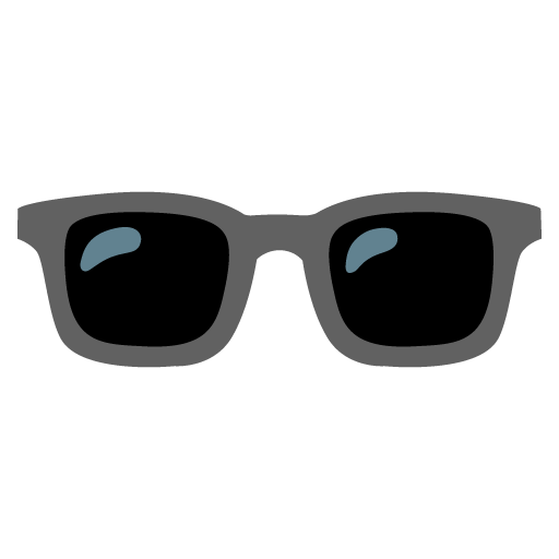 Google design of the sunglasses emoji verson:Noto Color Emoji 15.0