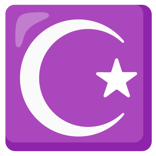 Google design of the star and crescent emoji verson:Noto Color Emoji 15.0