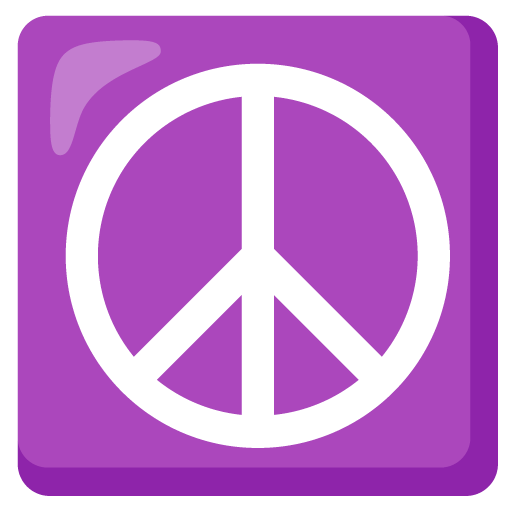 Google design of the peace symbol emoji verson:Noto Color Emoji 15.0