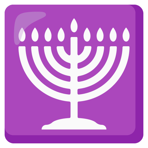 Google design of the menorah emoji verson:Noto Color Emoji 15.0