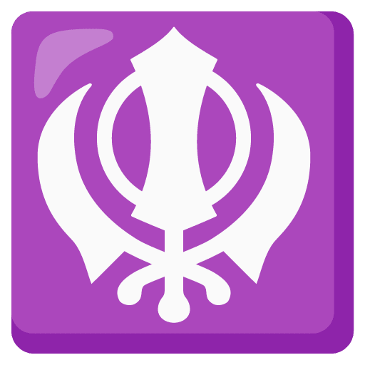 Google design of the khanda emoji verson:Noto Color Emoji 15.0