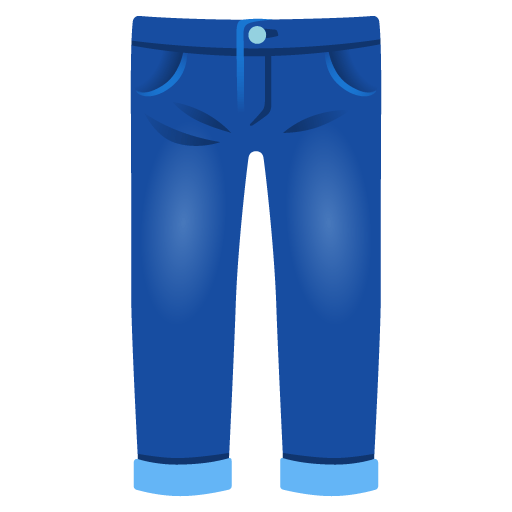 Google design of the jeans emoji verson:Noto Color Emoji 15.0