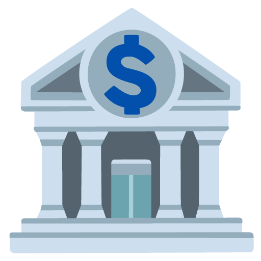 Google design of the bank emoji verson:Noto Color Emoji 15.0
