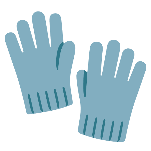 Google design of the gloves emoji verson:Noto Color Emoji 15.0