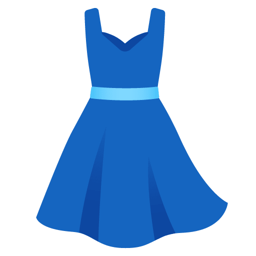 Google design of the dress emoji verson:Noto Color Emoji 15.0