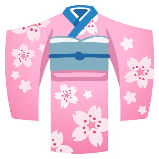 Google design of the kimono emoji verson:Noto Color Emoji 15.0