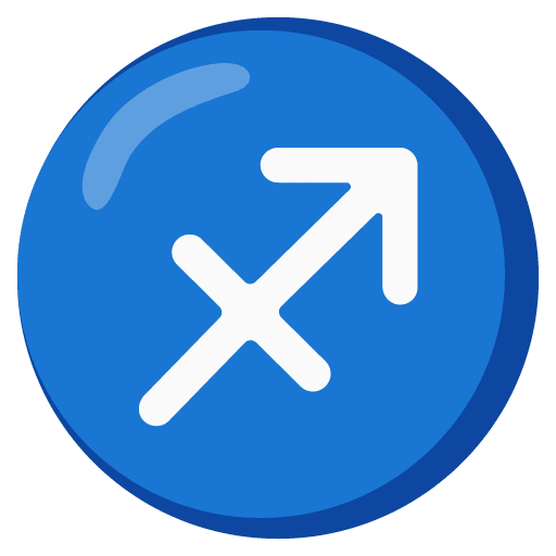 Google design of the Sagittarius emoji verson:Noto Color Emoji 15.0