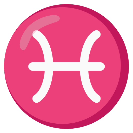 Google design of the Pisces emoji verson:Noto Color Emoji 15.0