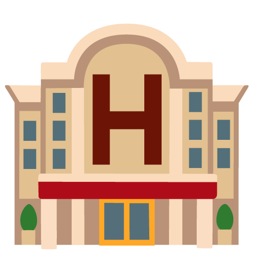 Google design of the hotel emoji verson:Noto Color Emoji 15.0