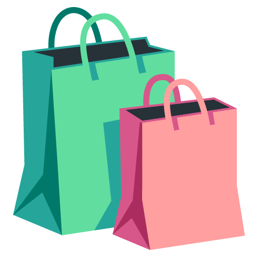 Google design of the shopping bags emoji verson:Noto Color Emoji 15.0