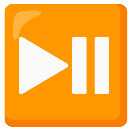 Google design of the play or pause button emoji verson:Noto Color Emoji 15.0