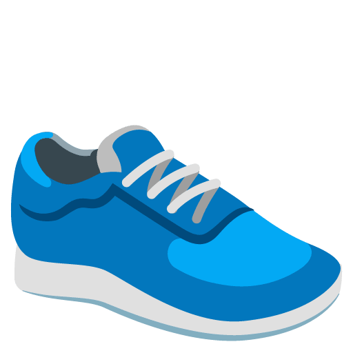 Google design of the running shoe emoji verson:Noto Color Emoji 15.0