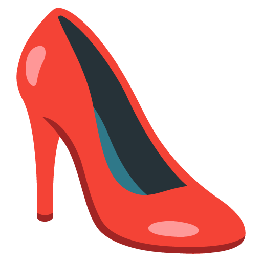 Google design of the high-heeled shoe emoji verson:Noto Color Emoji 15.0
