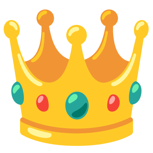 Google design of the crown emoji verson:Noto Color Emoji 15.0