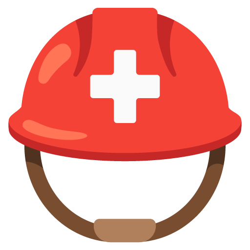 Google design of the rescue worker’s helmet emoji verson:Noto Color Emoji 15.0