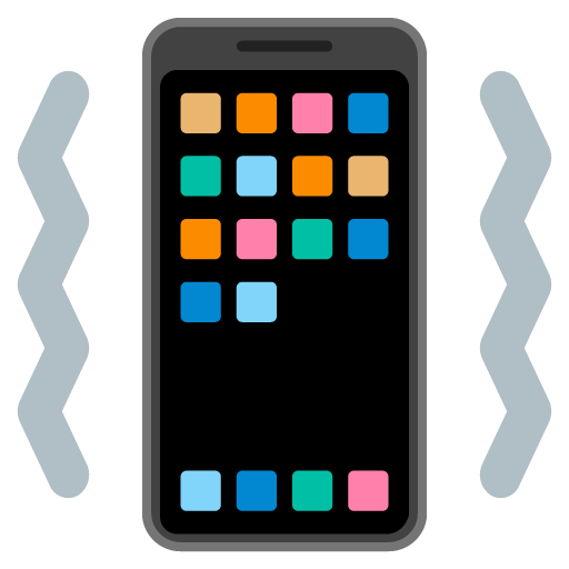 Google design of the vibration mode emoji verson:Noto Color Emoji 15.0